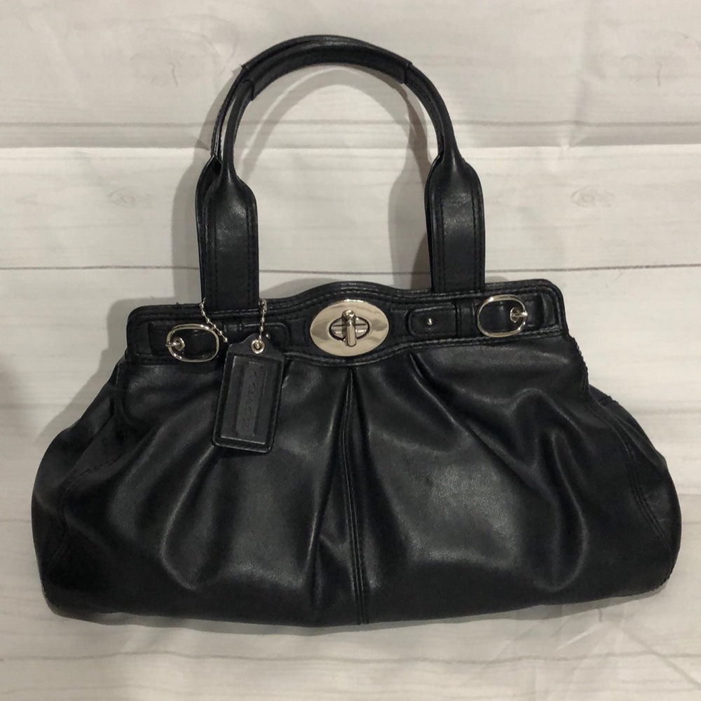 Coach Medium Leather Garnet Handbag F13914